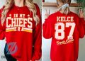 Retro In My Chiefs Era Kelce 87 Travis Kelce Doublesided Sweatshirt Hoodie And Tshirt dengzone 1