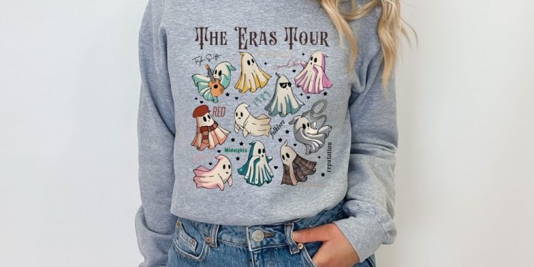 The Eras Tour Cute Ghost Cottagecore Sweatshirt Swiftie Eras Tour Ghost Shirt Meet Me At Midnight Ts Eras Tour Ghost Shirt New revetee 1
