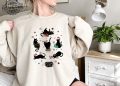 Christmas Black Cat Sweatshirt Black Cat Christmas Shirt Kitten Christmas Shirt Cat Lover Gift Cat Mom Sweater Xmas Gift Holiday Hoodie Unique revetee 1
