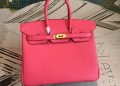 feature image Hermes Birkin Dark Pink For Women Gold Toned Hardware 9.8In25cm buzzbify 1