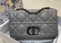 feature image Christian Dior Large Dior Caro Bag Grey Padded Macrocannage Dark Grey For Women Womens Handbags Crossbody Bags 28Cm Cd gostylity 1