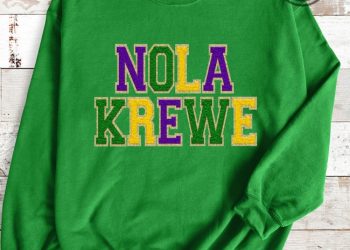 Nola Sweatshirt Hoodie Tshirt Mens Womens Nola Krewe Faux Chenille Shirts New Orleans Louisiana Mardi Gras Fat Tuesday Tee Mardi Gras 2024 Carnival Gift laughinks 1