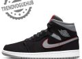 feature image Air Jordan 1 Mid Black Grey trendvoguehub 1