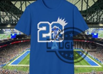 Barry Sanders Crown Hoodie Tshirt Sweatshirt Mens Womens Kids Detroit Lions Barry Sanders Football Shirts Eminem Barry Sanders King Hoodie laughinks 1