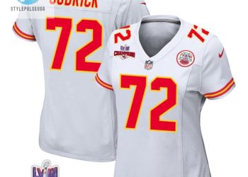 feature image Chukwuebuka Godrick 72 Kansas City Chiefs Super Bowl Lviii Champions 4 Stars Patch Game Women Jersey White stylepulseusa 1
