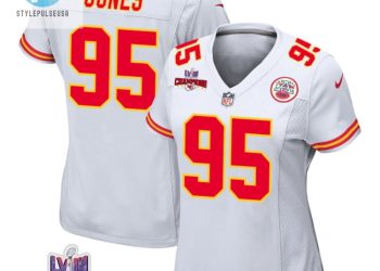 feature image Chris Jones 95 Kansas City Chiefs Super Bowl Lviii Champions 4 Stars Patch Game Women Jersey White stylepulseusa 1