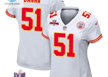 feature image Mike Danna 51 Kansas City Chiefs Super Bowl Lviii Champions 4 Stars Patch Game Women Jersey White stylepulseusa 1