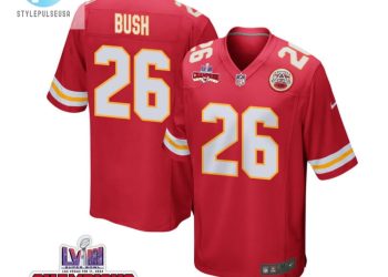 feature image Deon Bush 26 Kansas City Chiefs Super Bowl Lviii Champions 4 Stars Patch Game Youth Jersey Red stylepulseusa 1
