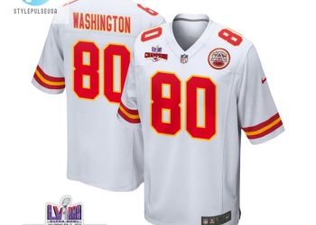 feature image Montrell Washington 80 Kansas City Chiefs Super Bowl Lviii Champions 4 Stars Patch Game Youth Jersey White stylepulseusa 1