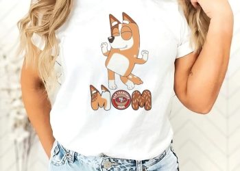 feature image San Francisco 49Ers Smiling Dancing Bluey Mom Shirt hotcouturetrends 1