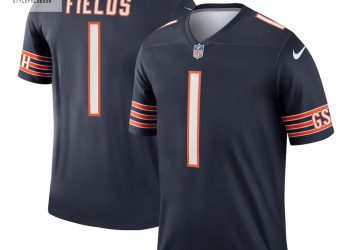 feature image Mens Chicago Bears Justin Fields Nike Navy Legend Jersey stylepulseusa 1