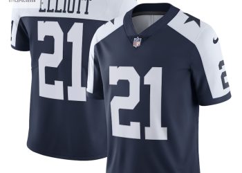 feature image Mens Dallas Cowboys Ezekiel Elliott Nike Navy Alternate Vapor Limited Jersey stylepulseusa 1