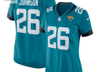 feature image Mens Jacksonville Jaguars Dernest Johnson Nike Teal Game Jersey stylepulseusa 1