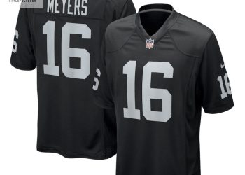 feature image Mens Las Vegas Raiders Jakobi Meyers Nike Black Game Player Jersey stylepulseusa 1