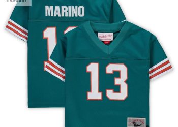 feature image Infant Miami Dolphins Dan Marino Mitchell Ness Aqua 1984 Retired Legacy Jersey stylepulseusa 1