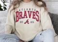 Atlanta Baseball Sweatshirt Atlanta Baseball Shirt Atlanta Est 1976 Shirt Vintage Baseball Fan Shirt Unique revetee 1