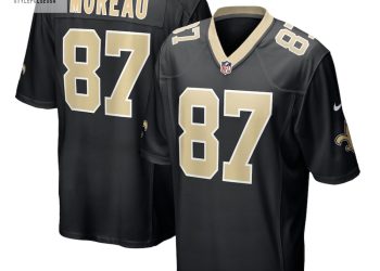 feature image Mens New Orleans Saints Foster Moreau Nike Black Game Jersey stylepulseusa 1