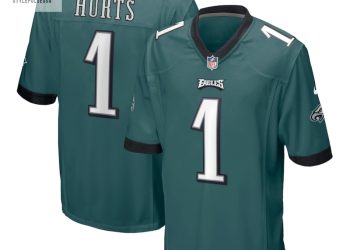 feature image Mens Philadelphia Eagles Jalen Hurts Nike Midnight Green Team Game Jersey stylepulseusa 1