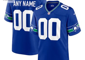 feature image Mens Seattle Seahawks Nike Royal Throwback Custom Jersey stylepulseusa 1