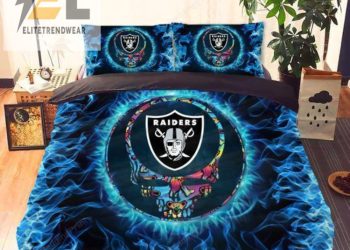 feature image Oakland Raiders Bedding Set Halloween Gsclkl2009 elitetrendwear 1