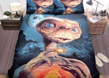 feature image E.T. The Extraterrestrial Portrait Painting Bed Sheets Duvet Cover Bedding Sets elitetrendwear 1