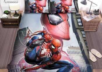 feature image Swing Into Sleep With Spiderman City Bedding Set elitetrendwear 1