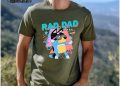 Rad Dad Tee Shirt Retro Bluey Dog Tee Shirt For Dad Fathers Day Family Dad Bluey Dog Shirt Bluey Wiki Unique revetee 1