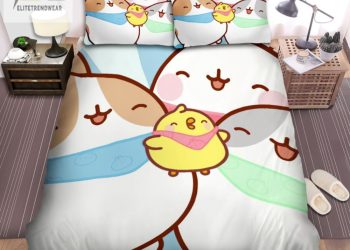 feature image Snuggle Up With Molang Unique Smiling Bed Sheets elitetrendwear 1