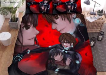feature image Gantz Love Duvet Romantic Hilarious Kei Tae Bed Set elitetrendwear 1