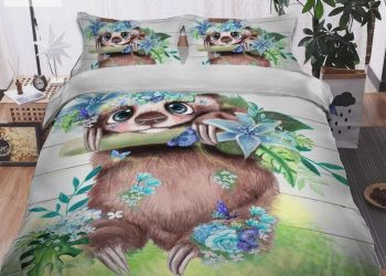 feature image Snuggle Up With Sloths Adorable Floral Duvet Cover Sets elitetrendwear 1