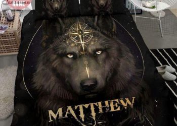 feature image Sleep With Wolves Funny Custom Name Duvet Cover Set elitetrendwear 1