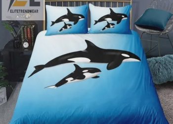 feature image Sleep With Whales Orca Mom Baby Ocean Duvet Set Fun elitetrendwear 1