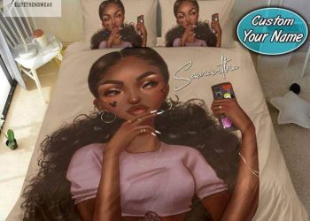 feature image Bad Boujee Black Girl Dolly Duvet Custom Name Comfy Fun elitetrendwear 1