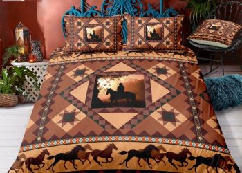 feature image Yeehaw Dreams Cozy Brown Cowboy Duvet Cover Set elitetrendwear 1