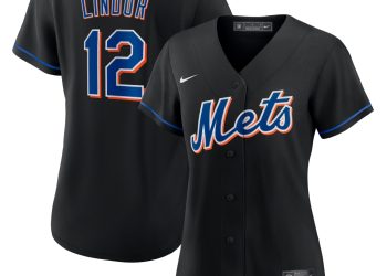 feature image Francisco Lindor New York Mets Womens 2022 Alternate Replica Player Jersey Black Mlb stylepulseusa 1