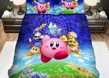 feature image Kirby Game Bedding Sets Duvet Cover Flatsheet Gift For Christmas Thanksgiving Halloween elitetrendwear 1