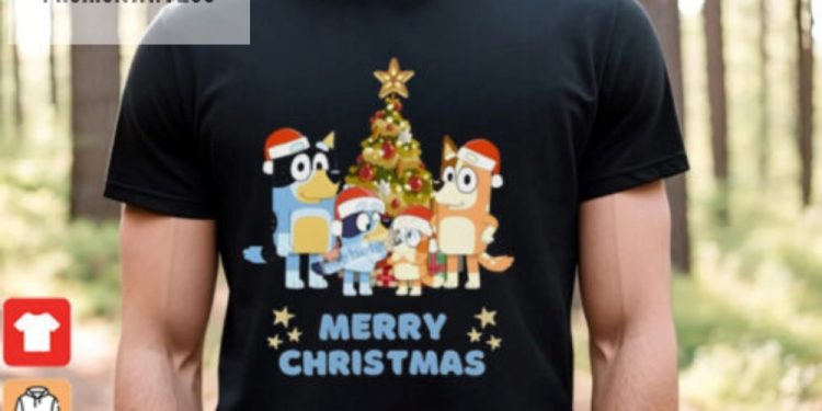 feature image Merry Christmas Bluey Dad Mom And Bingo Shirt fashionwaveus 1